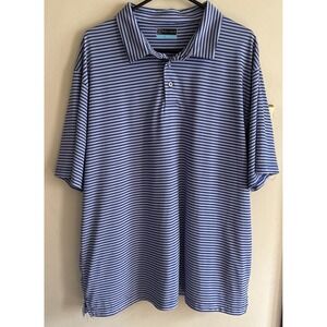 Men's PGA Tour Polo Shirt in XXL Blue & White Stripes
